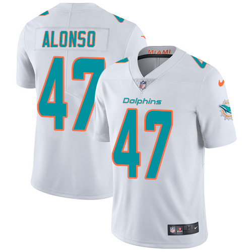 Nike Miami Dolphins #47 Kiko Alonso White Men Stitched NFL Vapor Untouchable Limited Jersey